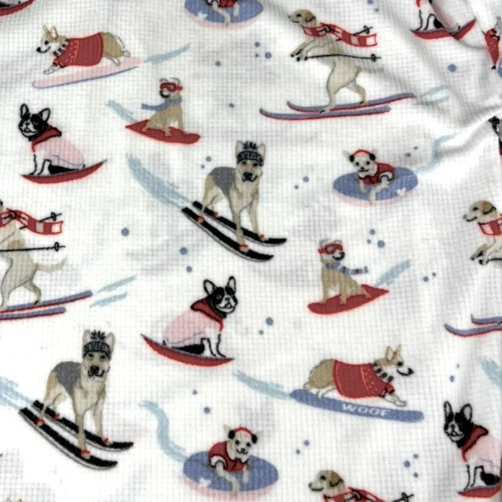 PJ Salvage - ‘Skiing Dogs’ Soft. Woman’s Pajama set. SZ: M. NWT Firm! Last one! - Picture 5 of 11